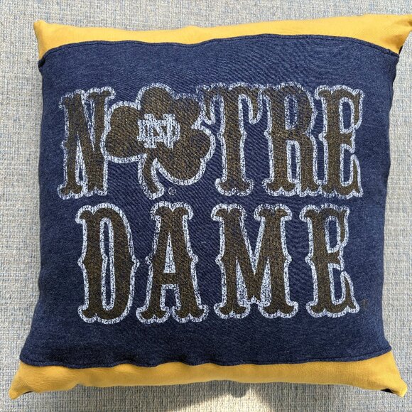 University of Notre Dame Fighting Irish Upcycled 16x16 T-shirt Pillow cover - Picture 8 of 11
